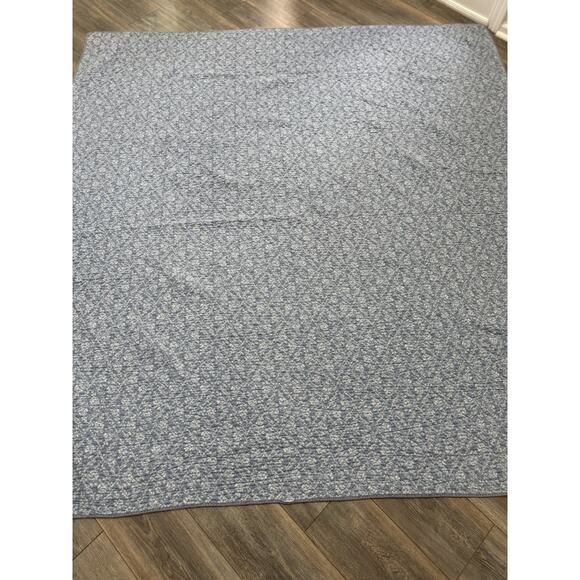 Country Living Quilt Denim Blue Patchwork Queen Quilt Set Cotton 80x84 (2) Shams - Picture 1 of 14